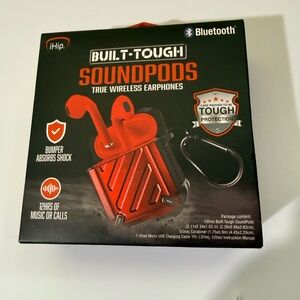 h.i.p. Built-Tough SoundPods True Wireless Earphones - Red
